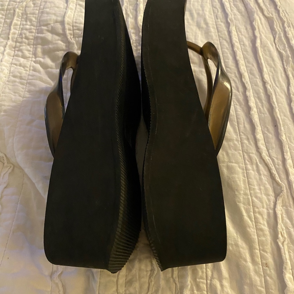 Paradise Found wedge flip flops 10